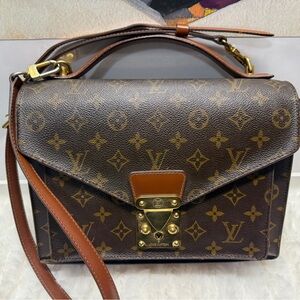LOUIS VUITTON-SR0030 Monceau Bag Monogram Canvas